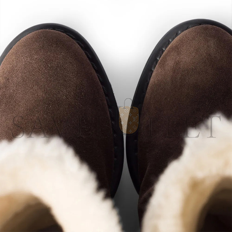 MIU MIU SHEARLING-LINED SUEDE BOOTS 